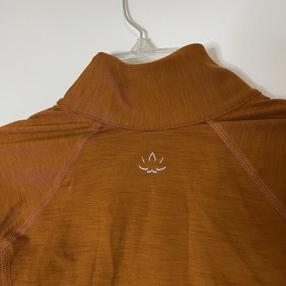Beyond Yoga Heather Rib Take A Hike Zip Pullover orange rust size small - Picture 3 of 4